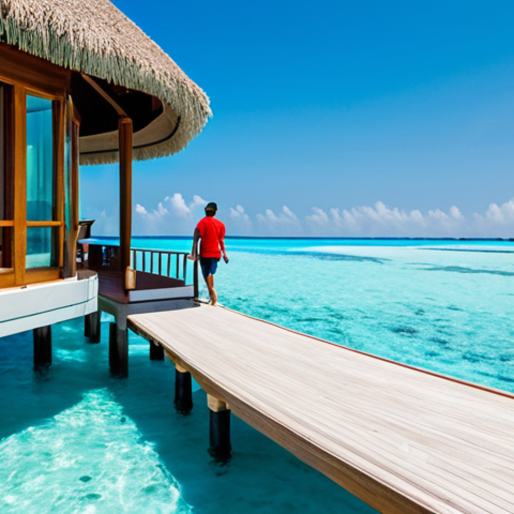 몰디브 지역별 차이점 - Luxury Hotel Experience**

"A luxurious overwater bungalow in the Maldives, turquoise water, sunny d...