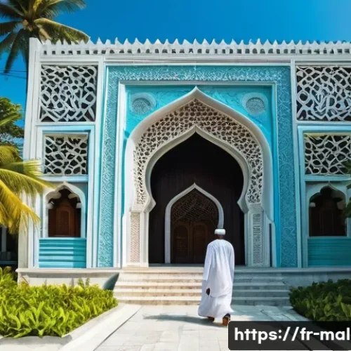 Home 18 몰디브 독특한 교회 - **Prompt:** A serene, wide-angle shot of the Malé Friday Mosque (Hukuru Miskiy) in the Maldives, sho...
